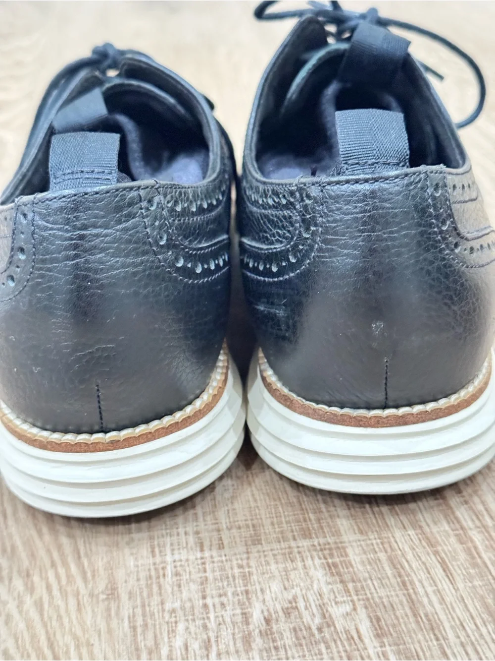 Cole Haan Original Grand Wingtip Oxford Black Leather Shoes Men’s 10.5M